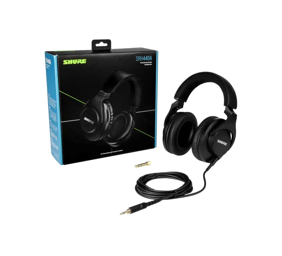 "Shure SRH440A-EFS" laidinės juodos spalvos ausinės