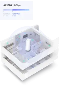 D-Link DAP-X1860 AX1800 Mesh Wi-Fi 6 diapazono ilgintuvas DAP-X1860, tinklo kartotuvas, 185 m, 100,1000 Mbit/s, vidinis, "Wi-Fi 4" (802.11n), "Wi-Fi 5" (802.11ac), "Wi-Fi 6E" (802.11ax), 1200 Mbit/s