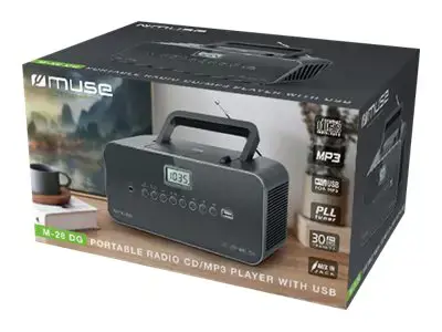 "Muse" Nešiojamasis radijo imtuvas M-28DG USB prievadas, AUX įvestis,