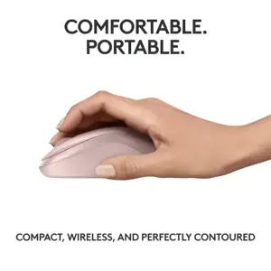"Logitech M240", dvipusis, "Bluetooth", rožinis