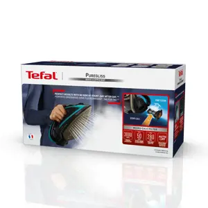 Tefal Puregliss FV8066, Dry & Steam iron, Durilium AirGlide Autoclean soleplate, 2 m, 280 g/min, Black, Blue, 50 g/min