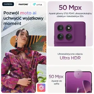 Motorola edge 60 pro 16.9 cm (6.67") Dual SIM Android 15 5G USB Type-C 12 GB 512 GB 6000 mAh Purple