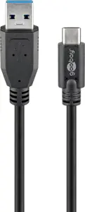 "Goobay" sinchronizavimo ir įkrovimo itin greitas USB-C ir USB A 3.0 įkrovimo kabelis 67999 Apvalus…