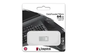 KINGSTON 64GB "DataTraveler Micro" 200MB/s metalinis USB 3.2 Gen 1