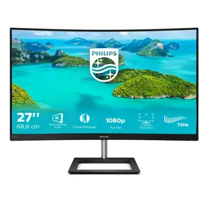 Monitorius Philips E Line 272E1CA/00, 68.6 cm (27"), 1920 x 1080 pixels, Full HD, LCD, 4 ms, Black