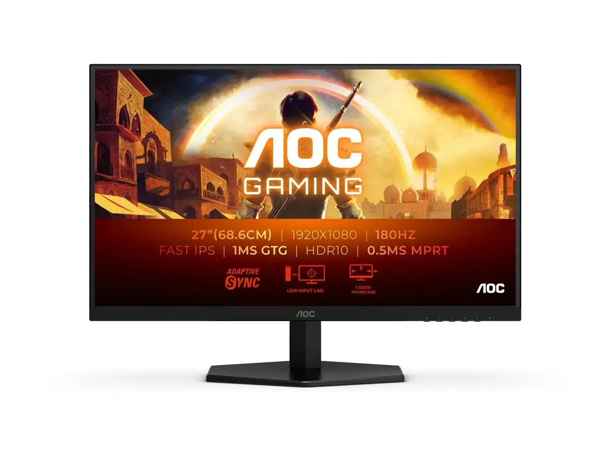 AOC | 27G42E | 27 " | IPS | FHD | 16:9 | 180 Hz | 1 ms | 1920 x 1080 pixels | 300 cd/m² | HDMI ports quantity 1 | Black