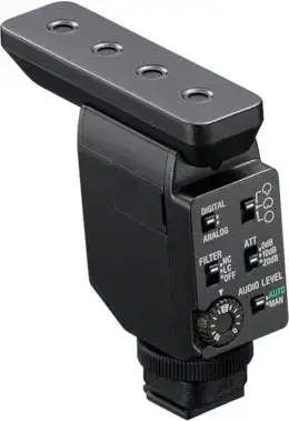 Sony ECM-B10, Skaitmeninio fotoaparato mikrofonas, Belaidis, Juodas, 1 vnt., Garso (3,5 mm)