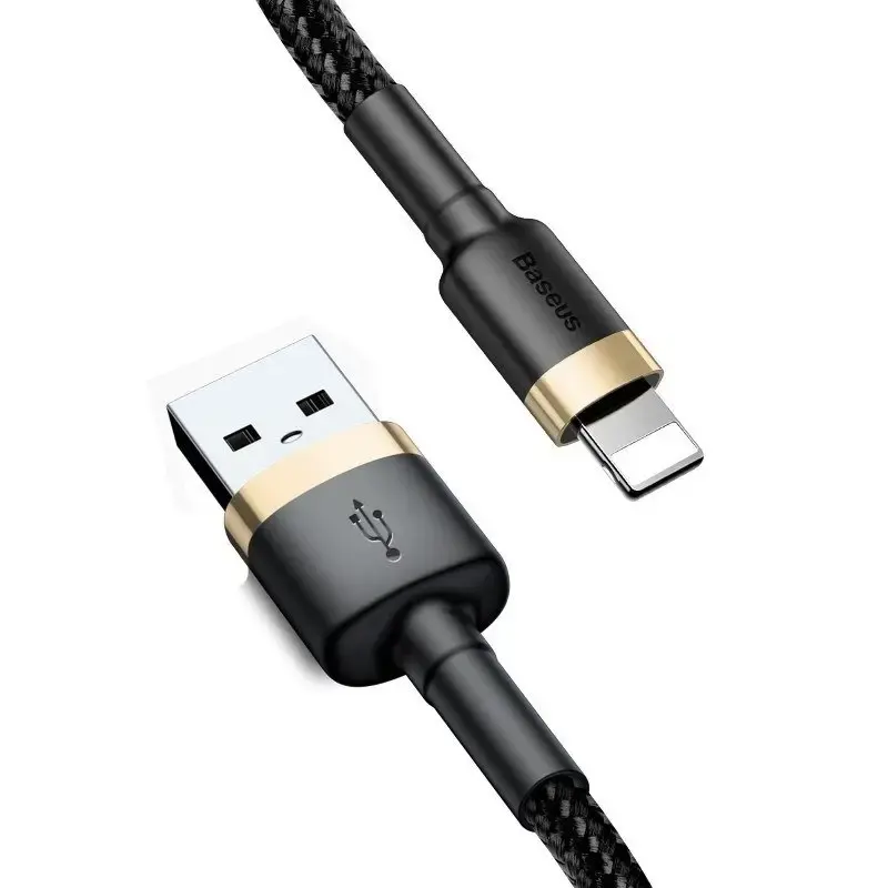 Baseus CALKLF-BV1 Cafule kabelis USB Lightning 2.4A | 1m auksas+juodas