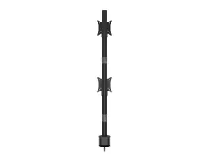 Multibrackets M VESA Deskmount Officeline Dual Vertical Black, Clamp/Bolt-through, 16 kg, 38.1 cm (15"), 76.2 cm (30"), 100 x 100 mm, Black