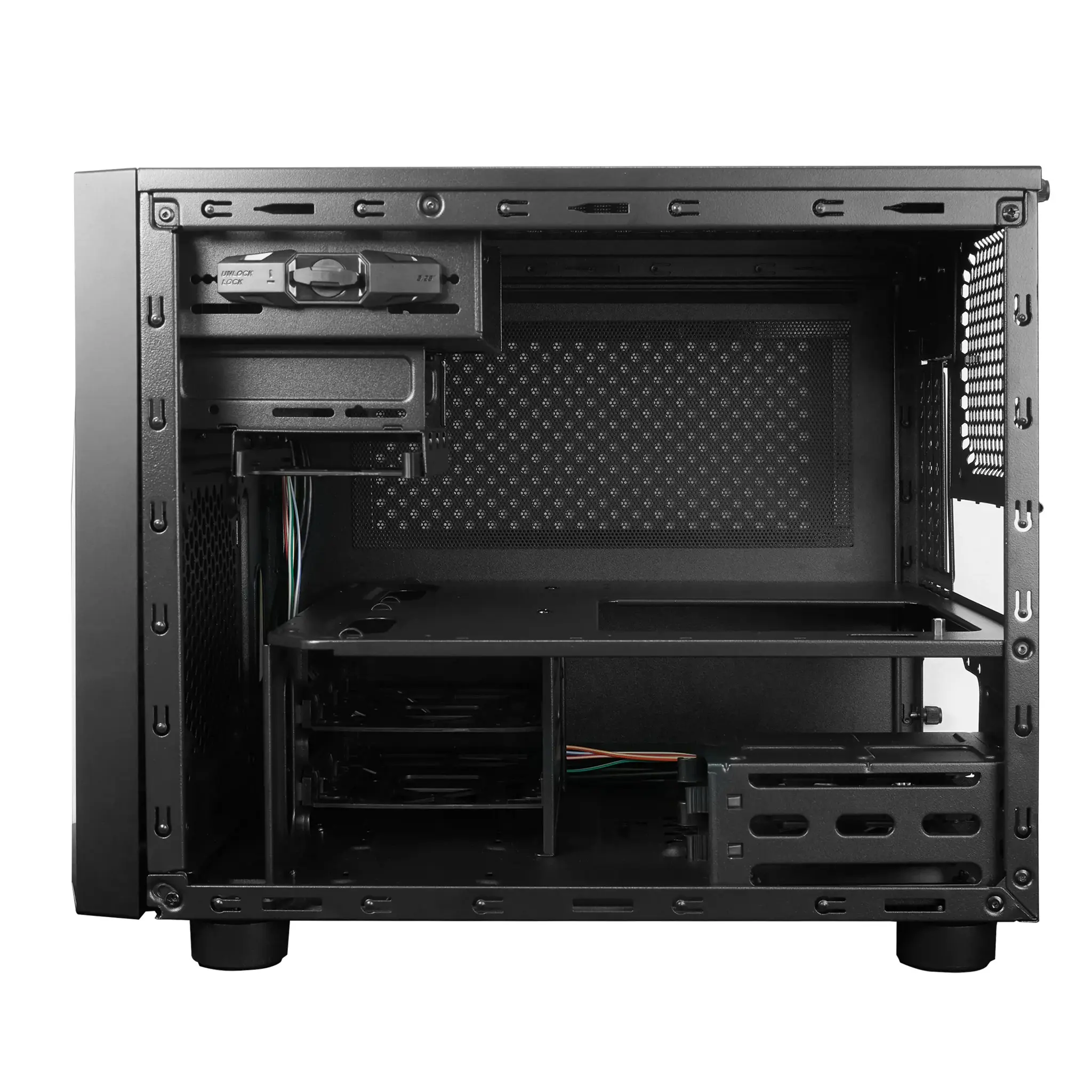 Chieftec CI-02B-OP, Cube, PC, Black, micro ATX, Mini-ITX, SPCC, Home/Office