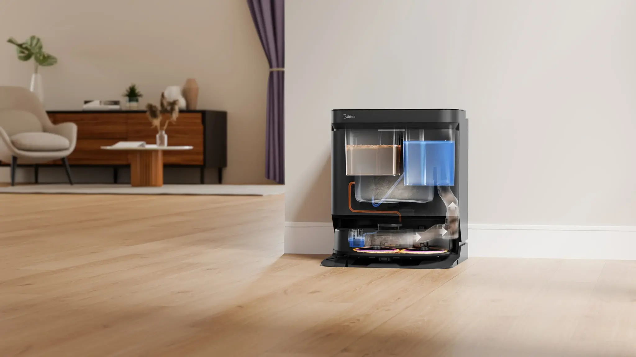 Dulkių siurblys-robotas Midea V15, Juoda