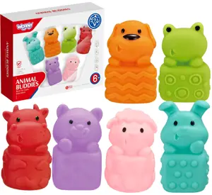 WOOPIE BABY sensoriniai gyvūnai Minkštas 6 vnt. rinkinys
