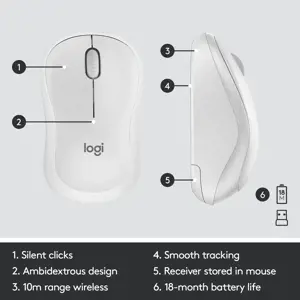 "LOGITECH MK295 Silent Wireless Combo" - OFF WHITE - US INTL - INTNL