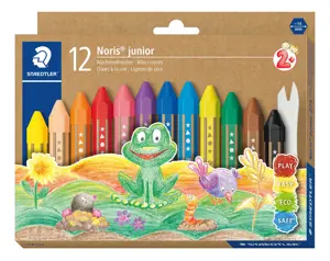 Vaškinės kreidelės STAEDTLER Noris Junior, 12 vnt.