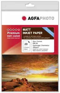 Matinis Fotopopierius AgfaPhoto, A4, 220 g/m², 20 psl.