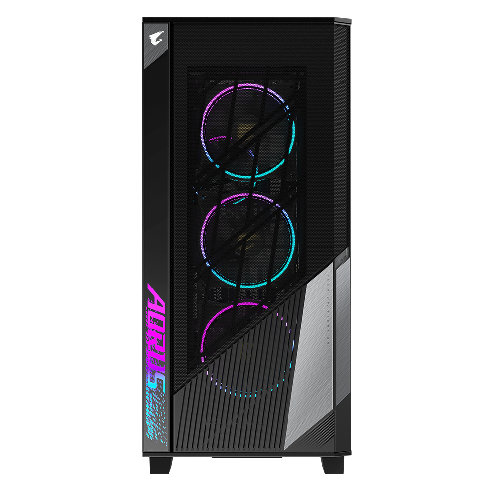 GIGABYTE GB-AC500G ST, Midi Tower, PC, Black, ATX, EATX, micro ATX, Mini-ITX, Glass, Plastic, Steel, Gaming