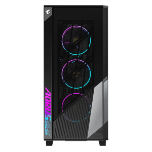 GIGABYTE GB-AC500G ST, Midi Tower, PC, Black, ATX, EATX, micro ATX, Mini-ITX, Glass, Plastic, Steel, Gaming