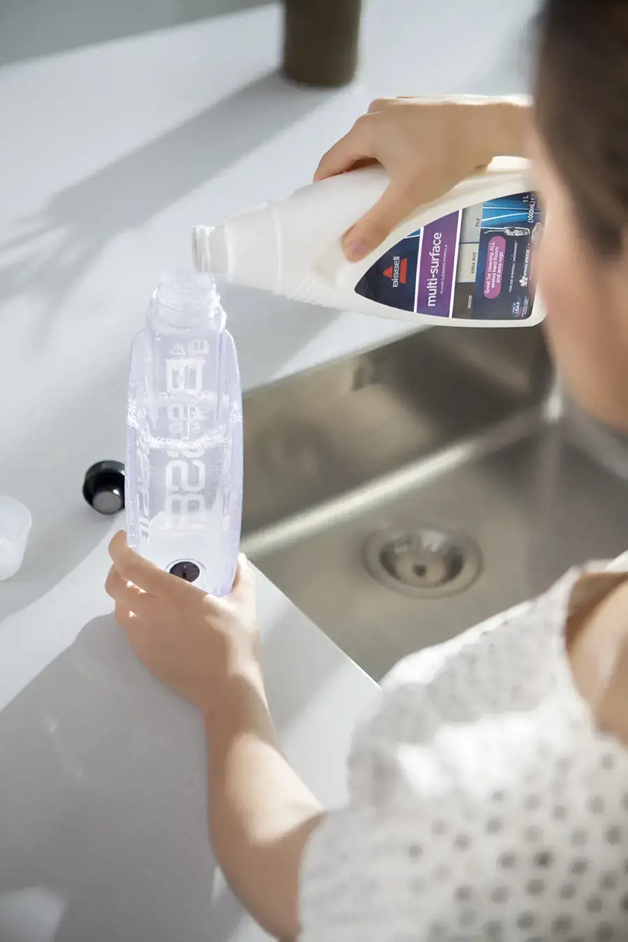 "Bissell Mop SpinWave" laidinis darbinis šluostukas, skalbimo funkcija, galia 105 W, mėlyna/titano spalva