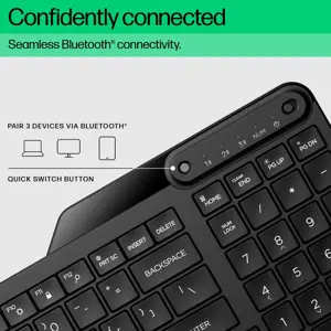 HP 460 Multi-Device Bluetooth Keyboard, Wireless, Bluetooth
