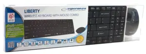 "Esperanza EK122K" RF belaidė QWERTY klaviatūra, juoda