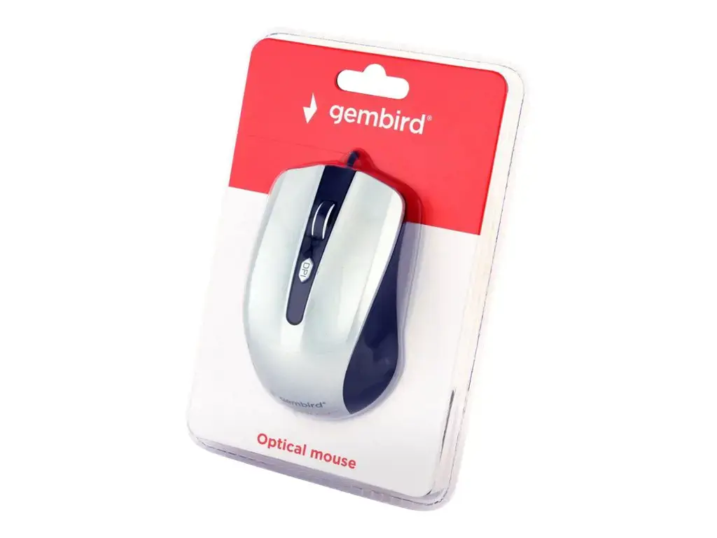 GEMBIRD MUS-4B-01-BS Gembird optinė pelė MUS-4B-01-BS, 1200 DPI, USB, juoda/sidabrinė