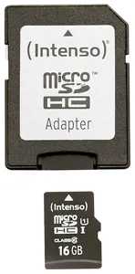 Intenso microSDHC Card 16GB Premium Class 10 UHS-I