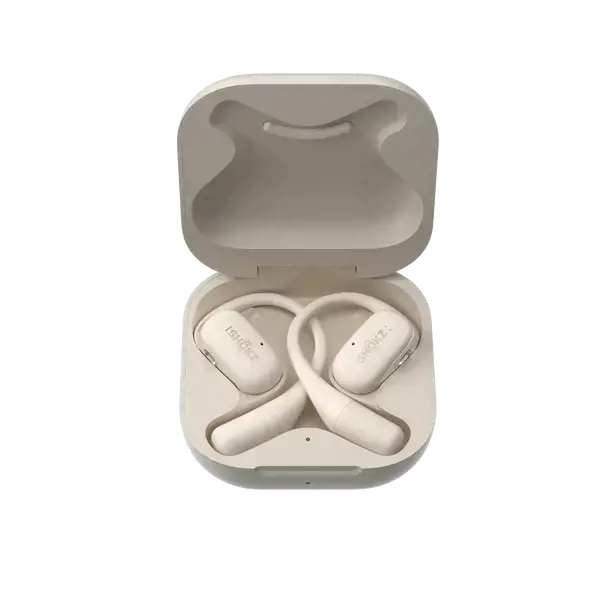 SHOKZ OpenFit, Belaidės, Skambučiai/Muzika/Sportas/Kiekviendienai, 73,85 g, ausinės, baltos spalvos