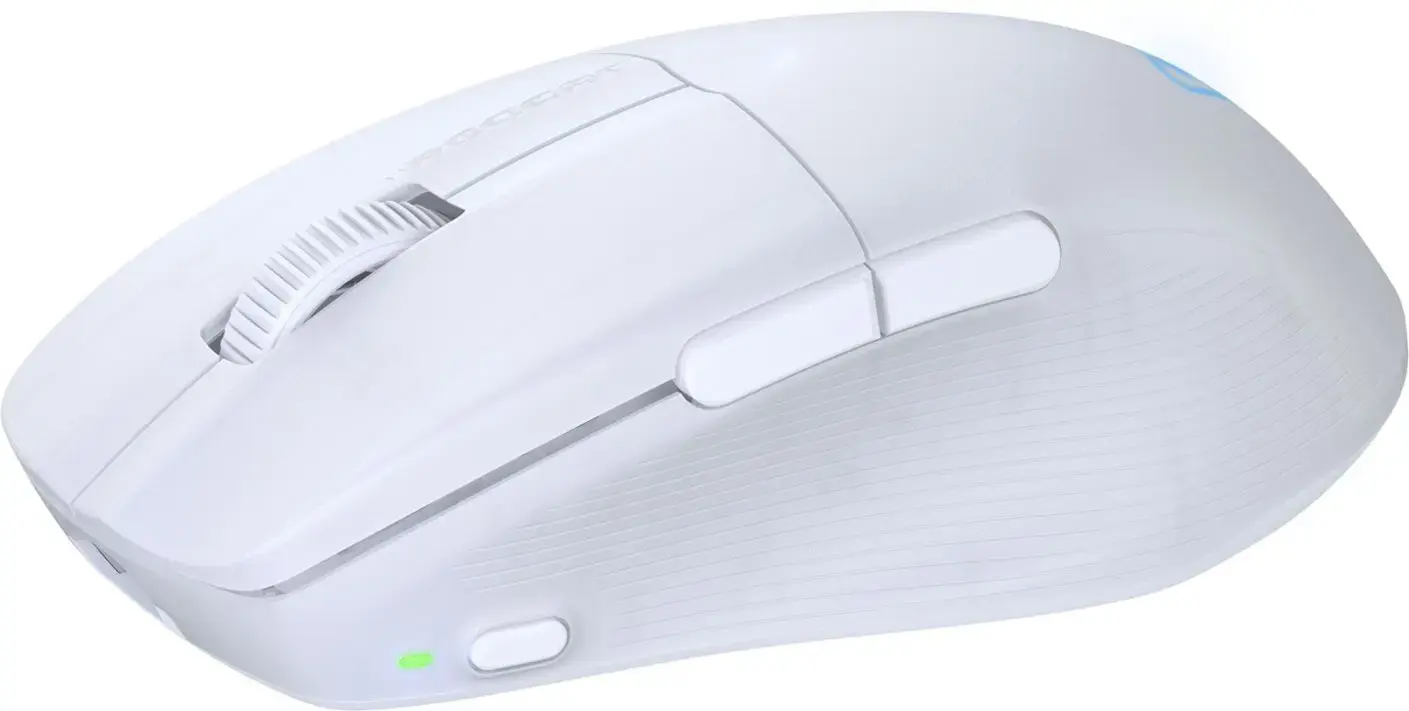 Turtle Beach Pure Air - Ultra-Light Wireless Ergonomic RGB Gaming Mouse, 26K DPI Optical Sensor, 125 hour Battery, Dual Wireless System, TITAN Optical Switches, Bluetooth, RGB Illumination. Semi-translucent White, Right-hand, Optical, RF Wireless + Bluetooth, 26000 DPI, Translucent, White