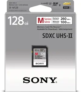 "Sony" 128 GB SDXC, 128 GB, SDXC, 10 klasė, UHS-II, 260 MB/s, 100 MB/s