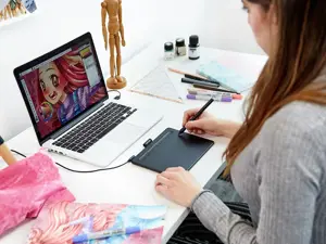 "WACOM Intuos Basic Pen S" juodas rašiklis