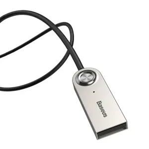 Baseus BA01 "Bluetooth 5.0" garso imtuvo kabelis AUX lizdo garso adapteris juodas (juodas)