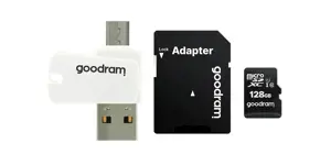 "Goodram M1A4 All in One", 128 GB, "MicroSDXC", 10 klasė, UHS-I, 100 MB/s, 10 MB/s