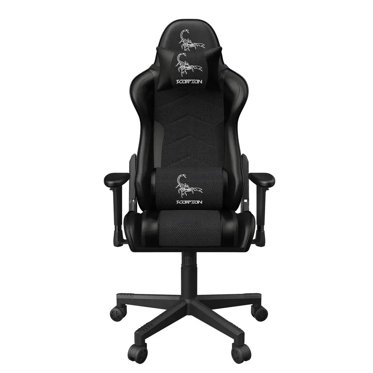 GEMBIRD Žaidimų kėdė SCORPION juoda tinklelio juoda oda