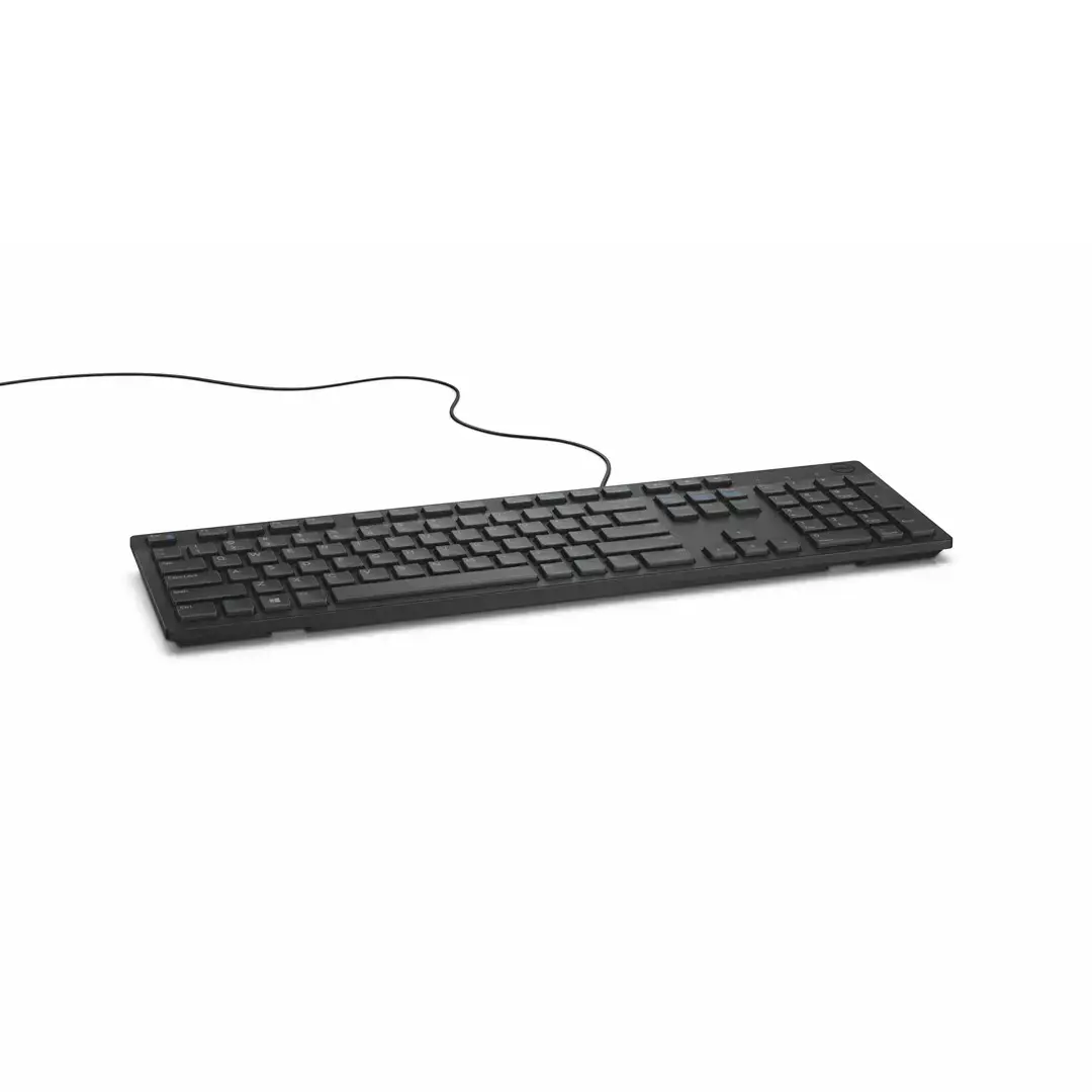 DELL KB216, pilno dydžio (100%), laidinis, USB, membraninis, QWERTY, juodas