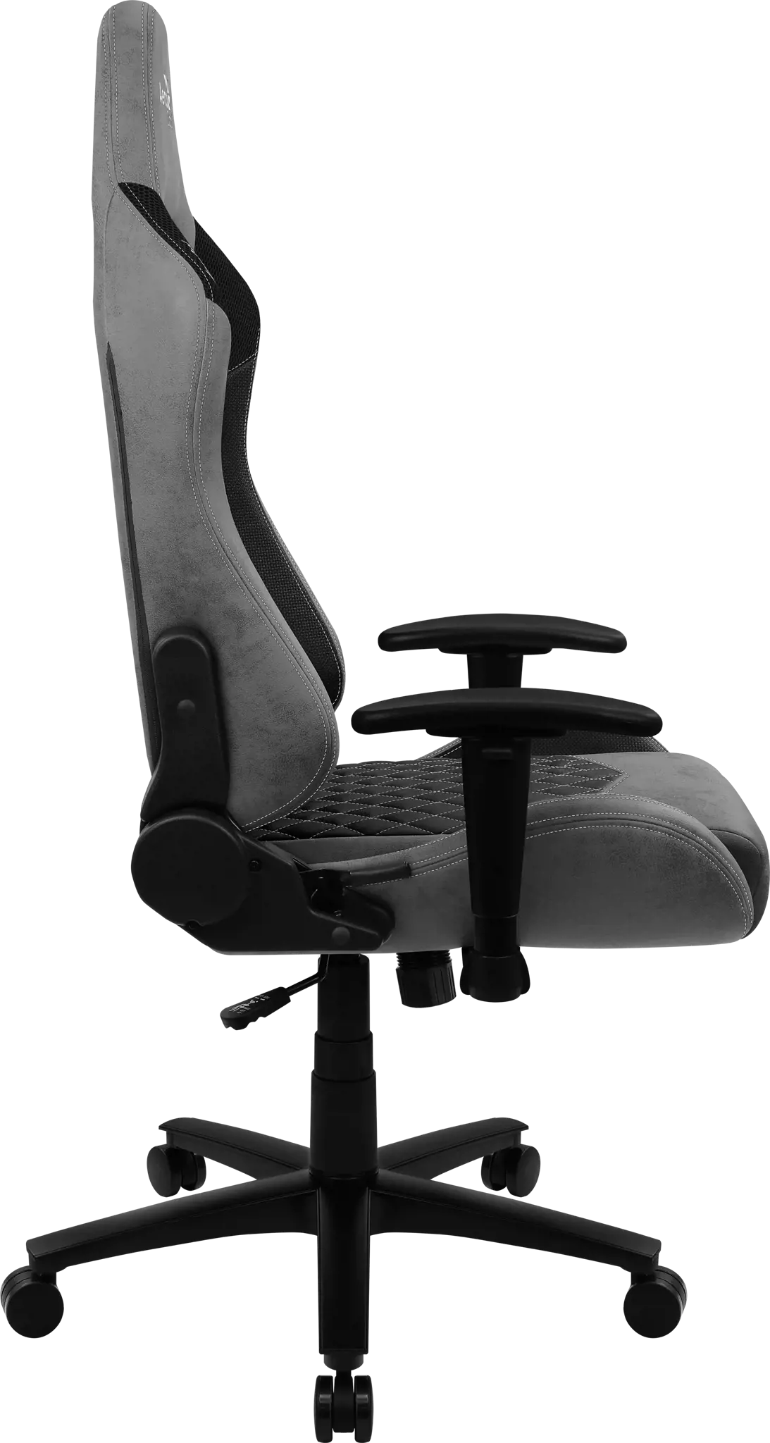 Aerocool DUKE AeroSuede, universali žaidimų kėdė, 150 kg, 125 kg, nailonas, plienas, juoda, pilka