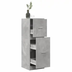 Vaistų spintelė,  betono pilkos spalvos, 40x41x118cm, mediena