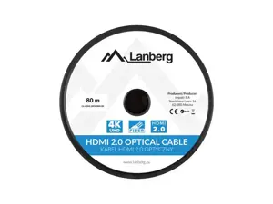 LANBERG HDMI v2.0 M/M kabelis 80 m optinis AOC juodas