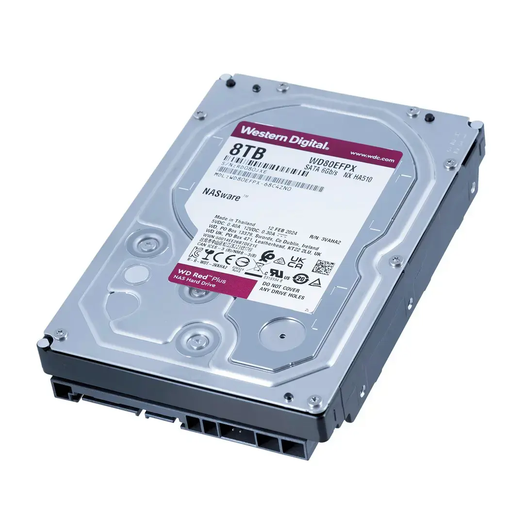 HDD NAS WD Red Plus 8TB CMR, 3.5'', 256MB, 5640 RPM, SATA, TBW: 180