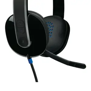"Logitech H540" USB kompiuterio ausinės, laidinės, biurui / skambučių centrui, 20-20000 Hz, 120 g, ausinės, juodos spalvos