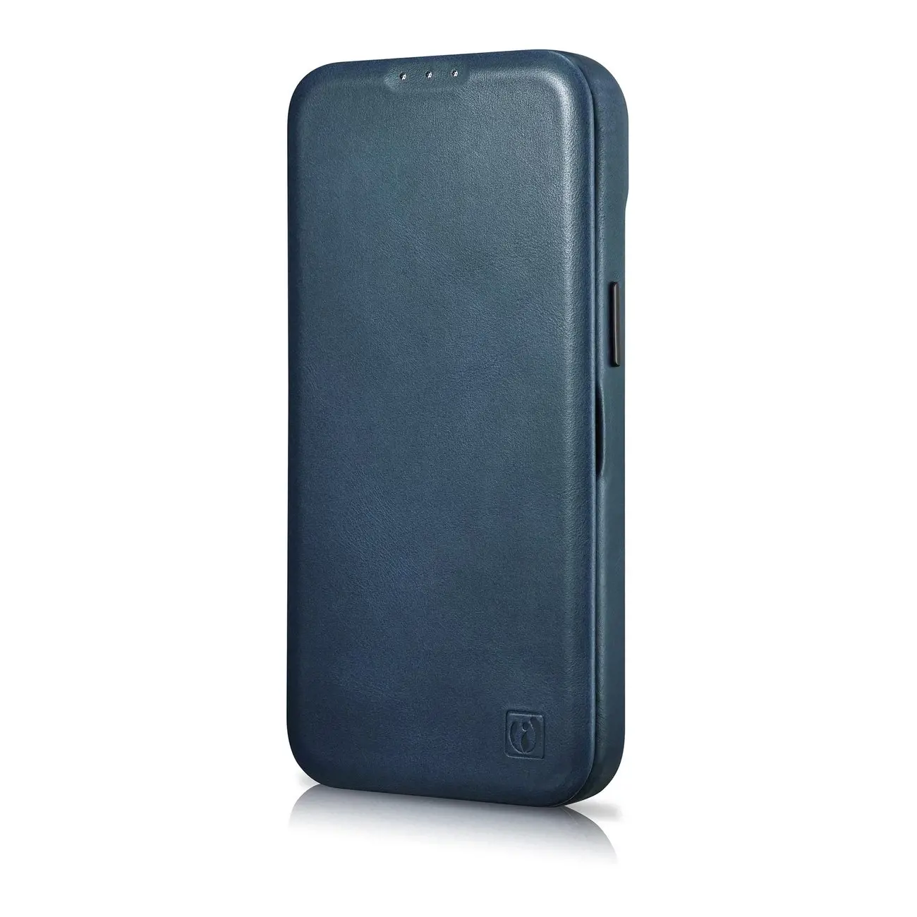 "iCarer CE Oil Wax Premium Leather Folio Case" odinis dėklas "iPhone 14 Pro", magnetinis "MagSafe", mėlynas (AKI14220706-BU)