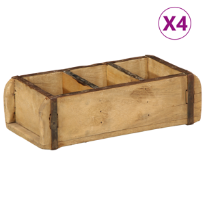 Padėkliukai 4 vnt 30x14x9 cm Išgriebta mediena
