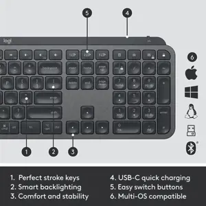 "LOGITECH MX Keys Combo for Business Gen 2" - GRAPHITE - (JAV) INTL - INTNL