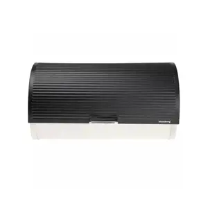 Bread box, steel, black Klausberg, 39 x 28 x 18.5 cm.