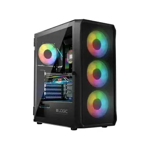 Logic PORTOS ARGB MINIDI USB 3.0 korpusas Juodas