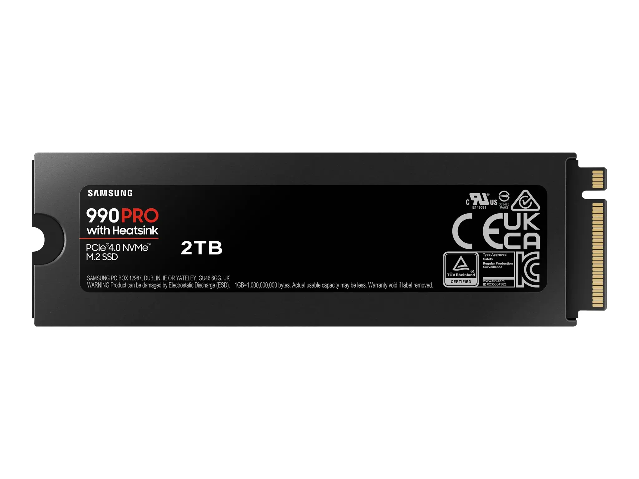 SSD diskas Samsung 990 PRO with Heatsink 2 TB, M.2, PCI Express 4.0