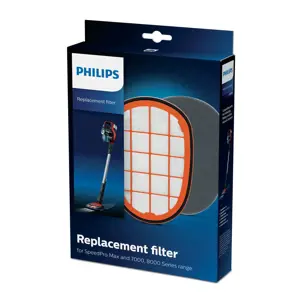"Philips" 1 x įdėklo filtro su rėmeliu atsarginis rinkinys, lazdinis dulkių siurblys, priedų rinkinys, juodas, FC6812 FC6813 FC6822 FC6822 FC6823 FC6826 FC6901 FC6902 FC6903 FC6904, 1 vnt.