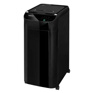 Fellowes AutoMax 550C, Cross shredding, 23 cm, 4 x 38 mm, 83 L, Buttons, 4 wheel(s)