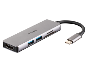 D-Link DUB-M530, laidinis, USB 3.2 Gen 1 (3.1 Gen 1), C tipo, aliuminis, juodas, "MicroSD" (TransFl…