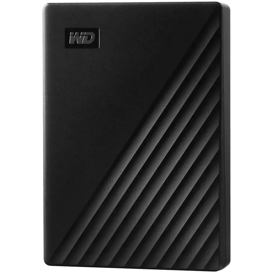 "WD My Passport" 5 TB nešiojamasis kietasis diskas USB3.0 USB2.0 suderinamas su USB2.0, juodas Mažmeninė prekyba