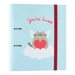 Pusheen - A4 formato segtuvas iš kolekcijos "Purrfect Love" (2 žiedai, gumelė)